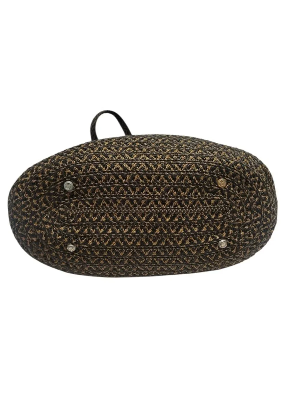 Eric Javits Woven Raffia Shoulder Bag Tote Double Handle Organizer